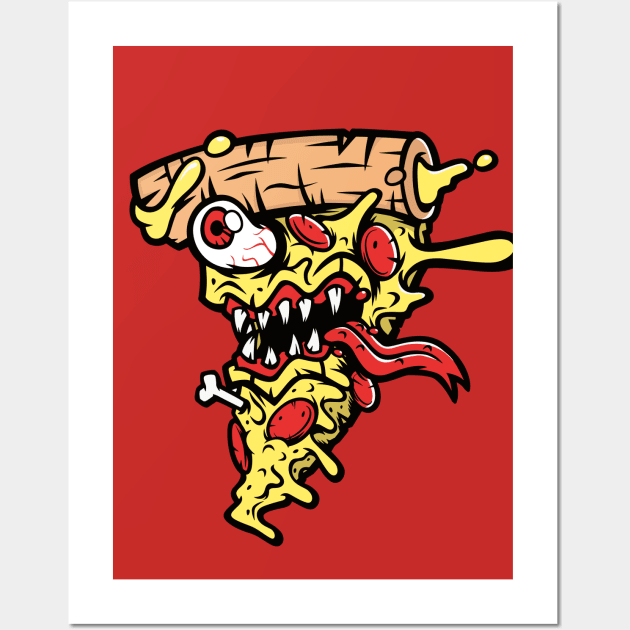 Zombie Slice of Pizza Wall Art by SLAG_Creative